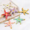 Colgante de Estrella de Mar con Goteo de Aceite de Acero Inoxidable 304 Transfronterizo Serie de Animales Marinos de Verano Colgante Individual Accesorios de Joyería DIY
