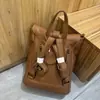 Nuevo Mochila Retro Importada de Piel de Vaca Europea y Americana Transfronteriza para Mujer, Fabricante de Bolso Casual Simple para Viaje