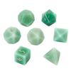 Dados Poliedros de Pedra Aventurina Verde Natural Dados Esculpidos para D&D Dungeons and Dragons Conjunto de Sete Peças Z03