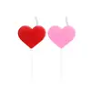 Vela de Cumpleaños Forma de Corazón Rojo Vela de Cumpleaños Vela Creativa para Decoración de Pasteles Vela de Confesión