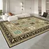 Alfombra de Estilo Europeo para Sala de Estar, Lujo Ligero y Sensación de Alta Gama, Mesa de Café, Alfombra de Noche para Dormitorio, Habitación con Mirador, Alfombrilla de Piso Marroquí Vintage