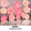 Flores de papel artificiais grandes e luminosas de flor de cerejeira rosa e flor de pessegueiro para decoração externa à prova d'água em locais cênicos, shoppings e arranjos de eventos