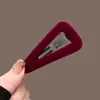 Pinza de BB hecha a mano en gamuza coreana, Pinza para el pelo de gota de agua, Nueva horquilla para mujer, Pinza para flequillo, Pinza para bordes de cabello roto, Pinza lateral para el pelo blanqueadora