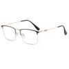 Gafas de lectura de marca BJYX, marco completo, caja de negocios, ultraligeras, ultratransparentes, de color sólido, de metal, de alta calidad, anti luz azul, espejo plano