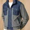 Otoño 2026 Transfronterizo Amazon Estilo Old Money 3D Chaqueta Casual Nueva Color Sólido Cuello Alto Camisa con Cremallera Estilo Old Money