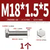 Tornillo Hexagonal Externo de Rosca Fina de Acero Inoxidable 304 M6M8M10M12M14M16M18M20*1/1.25/1.5