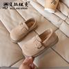 Zapatos Birkenstock de Terciopelo de un Solo Lado Shein Moda Infantil Nueva Primavera y Otoño Zapatos de Piel Mocasines de Suela Suave Zapatos Planos para Estudiantes