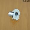 Conector de incrustação de madeira com porca de quatro mandíbulas M6MM8 acessórios para móveis prego de flor de ameixa com batida reversa prego de quatro mandíbulas com cabeçote frio
