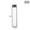 Botella transparente de boca recta de 22 mm con tapón de madera, botella de deriva, botella de vidrio, botella sellada para deseos, botella para té con aroma a áloe, botella para dulces