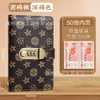 Candado de combinación floral grande transfronterizo Libro de almacenamiento de efectivo Bolsa de almacenamiento para objetos pequeños Pinza para dinero Libro de dinero Billetera Libro de contabilidad de gran capacidad A6