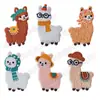 Tecido com Bordado Adesivo de Pano Desenho Animado Alpaca Adesivo Bordado Bolsa Roupas Decoração Acessórios Computador Bordado Jaqueta de Penas Adesivo