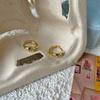 Fivela de orelha de girassol dourado brinco retrô estilo europeu pequeno brinco mini brincos de círculo para dormir sem escolher