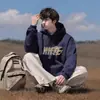 Moletom Pesado Preto Masculino Outono e Inverno 2025 Novo Estilo Americano Roupas para Meninos Adolescentes Tops com Capuz e Jaquetas