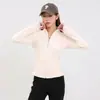 Sudadera Yoga Ajustada con Cuello Alto, Chaqueta Corta de Polar de Doble Cara, Ropa de Abrigo para Mujer Otoño e Invierno, Top Grueso y Cálido con Forro de Polar
