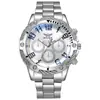 1 pieza/set de reloj de cuarzo para hombre nuevo, moderno, de lujo, para negocios, circular, con tres ojos falsos, esfera grande