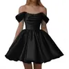 Vestido de Festa de Verão Novo de Um Ombro Amazon Comércio Exterior Feminino Curto de Cetim para Baile de Formatura Festa