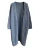 Suéter oversized perezoso y elegante, cárdigan de punto de manga larga estilo bata de longitud media, nueva colección otoño/invierno para mujer H090905
