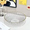 Plato de Frutas de Plástico Creativo Juego de Tazones y Platos para el Hogar Plato de Frutas de Lujo Ligero para Sala de Estar Plato de Almacenamiento para Postre, Verduras y Ensalada