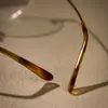 Óculos Aro Fino Retrô Britânicos, Armação Redonda de Titânio Puro, Adequado para Lentes de Grau, Estilo Masculino, Visual Intelectual Bad Boy