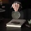 Posavasos Verde Hada Retro Chino Rústico Cerámica Antideslizante para Hogar Oficina Taza de Té Almohadilla Aislante Té Juego de Té Accesorios Soporte para Tazas