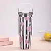 Bolsa Cruzada de Gran Capacidad 30oz Taza para Coche Impresa en 3D Termo de Acero Inoxidable de Doble Capa Taza para Beber con Doble Popote