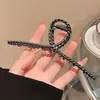 Presilha de Tubarão Trançada em Metal da Moda, Presilha de Tubarão Simples, Presilha de Rabo de Cavalo de Alta Qualidade, Presilha de Cabelo Minimalista, Acessório de Cabelo de Luxo Leve