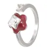Anillo de Cuervo Espina Oscura Transfronterizo Europeo y Americano Personalidad Nicho Femenino Anillo Cruzado de Amor Anillo Abierto Accesorios