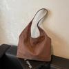 Bolsa Grande Suede para o Dia a Dia Feminina 2026 Nova Bolsa Tote Retrô Outono e Inverno Ombro Único Bolsa Saco de Grande Capacidade