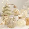 Decoración navideña colgante escena diseño árbol de Navidad bola transparente bola hueca colgante adornos creativos vestido de bricolaje