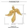 Estilo Europeo y Americano Estrella de Mar Grande Concha Corazón Colgante DIY de Acero Inoxidable Collar de Pájaro para Mujer Colgante de Joyería de Acero de Titanio