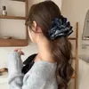 Presilha Banana Estilo College Xadrez Coreano para Rabo de Cavalo Baixo, Grampo de Cabelo Artístico com Toque de Luxo, Acessório de Cabelo Retrô
