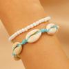 Pulseira Cristal Multicamadas Nova Boêmia Transfronteiriça Pulseira Pingente Estrela do Mar Conjunto de Pulseiras com Contas Coloridas Mulheres