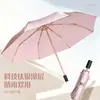 Sombrilla de titanio plateado de doble capa para mujer, protección UV, doble uso para sol y lluvia, paraguas reforzado resistente al viento y la lluvia, sombrilla de color sólido