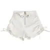 Pantalones de Pierna Ancha de Otoño para Mujer, Shorts Casuales de Cintura Recta para Mujer 2026, Pantalones Cortos Ajustados de Estilo Hot Girl con Cordón, Negros