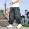 Pantalones Casuales Estampados Retro para Hombre Estilo Chino Nuevo Verano Estilo Étnico Talla Grande Pierna Ancha Linterna Harem