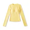Camiseta Interior de Cuello Redondo y Manga Larga con Copas para Mujer 2025 Nueva Ropa de Abrigo Otoño e Invierno Look Adelgazante Camiseta Interior