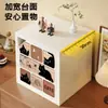 Gabinete de mesa, armário de armazenamento, estante modular, estante de mesa com portas de armário, gabinete baixo, armazenamento e organização