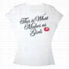 Estilo Moda de Rua Americana Manga Curta Primavera e Verão Única Carta Personalizada Padrão Estampado Gola Redonda Expondo o Umbigo Camiseta Curta