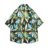 Camisa de Manga Corta con Estampado Completo Estilo Retro Europeo y Americano 2022 para Hombre Estilo Callejero de Moda Informal Oversize Camisa Chaqueta Floral