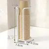 Estante de Almacenamiento para Vasos de Papel de Escritorio Dispensador de Agua para el Hogar Barra Tienda de Té con Leche Café Portavasos Desechables Estante de Almacenamiento
