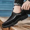 Outono e inverno de 2023 Nova Moda casual ao ar livre para meia-idade e idosos tênis preguiçoso leve slip-on sapatos de caminhada para homens