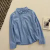Moda Otoño 2026 Nuevo Estilo Coreano Camisa de Manga Larga con Rayas Verticales y Cuello de Solapa a la Moda para Mujer, Corte Holgado, Adelgazante, Abrigo Versátil