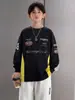 Moletom infantil, coleção primavera/outono, novo estilo 2026, camiseta de outono infantil de manga longa, para meninos mais velhos, estilo outonal moderno com design de ombro caído