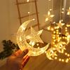 Cortina de luces LED navideñas con iluminación de estrellas para dormitorio, decoración navideña
