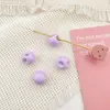 Cuentas Redondas Acrílicas 16mm Perforadas Lateralmente Cuentas Pintadas Moda Hecho a Mano Materiales para Joyería DIY Cuentas Sueltas Accesorios para Joyería