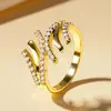 Diseño único, moderno y versátil, adecuado para el trabajo diario, anillo de diamantes con un toque de alta gama, anillo personalizado, venta al por mayor en transmisión en vivo transfronteriza de AliExpress