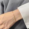 Pulsera de plata esterlina S925 muy simple y fina de hueso de serpiente para mujer, diseño de nicho de lujo ligero, cadena lisa que combina con todo, pulsera apilada de viento frío
