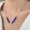 Collar de perlas estilo ins para mujer, diseño de nicho que combina con todo, cadena de clavícula con perlas de imitación de amor, colgante de amor, joyería al por mayor