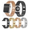 Adecuado para apple watch apple smart watch cinco cuentas cuentas redondas correa metálica pulsera de cuentas redondas correa de acero