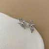 Nuevos Pendientes de Estrella de Cuatro Puntas de Shein para Mujer, Diseño de Nicho, Pendientes de Estrella de Moda, Pendientes de Joyería Sencilla al por Mayor